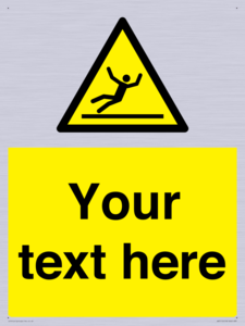 Custom Figure Slipping Sign